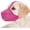 Pink, variant on Minzimin Dog Muzzle, Soft Mesh Covered Muzzles for Small, Medium, Large and X-Large Dogs, Muzzle with Adjustable Straps, Prevent Barking, Biting, and Accidental Ingestion
