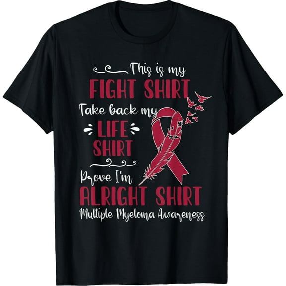 Multiple Myeloma Awareness My Fight T-ShirtMen and women, Black T-shirt, size: Extra large