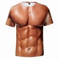 thumbnail image 3 of Simulated Muscle Shirt Nude Skin Chest Muscle Tee Shirt for Men, 3 of 4