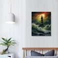 thumbnail image 4 of Nawypu Guiding Light, Lighthouse in Storm, Classic Prints Print on Canvas Wall Art, Beautiful Vintage Art for Living Room Decor, Canvas, Canvas Wall Art,Wall, 4 of 5