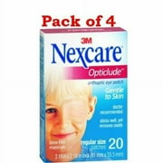 4-Pack 3M 1539 Nexcare Opticlude Orthoptic Eye Patch Regular 3.18 in. x 2.18 in (4 Boxes of 20)