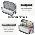 thumbnail image 5 of Standing Pencil Case with Base Large Capacity Stationery Pouch Pen Bag with Zipper for Women Men Bows and Heart Pattern, 5 of 7