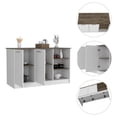 thumbnail image 3 of TUHOME Ginger Îlot de Cuisine Îlots de Cuisine en Bois d'Ingénierie en Multicolore, 3 of 9
