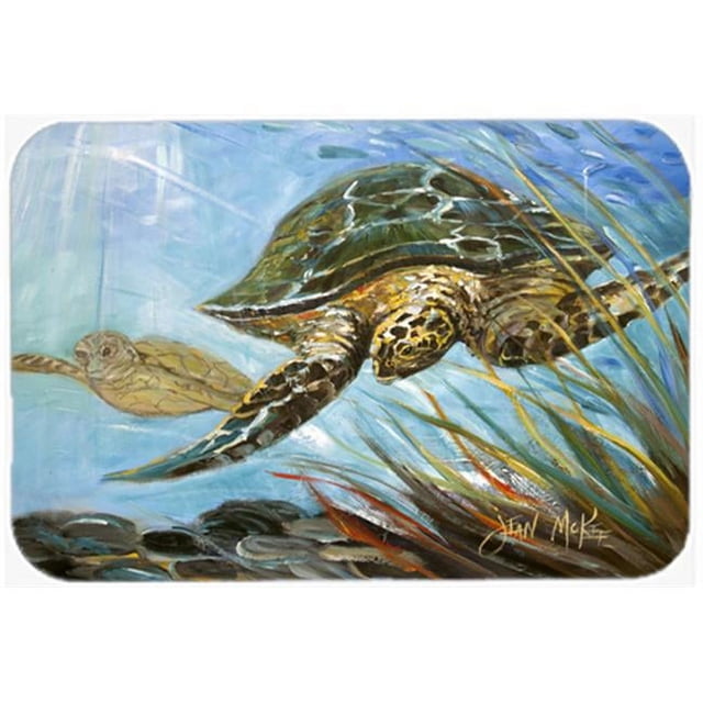 Carolines Treasures JMK1118LCB Loggerhead Sea Turtle Glass Cutting Board- Large
