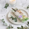 thumbnail image 3 of Cloth Napkins Set of 8 - 20x20 Inches, Happy Easter Bunny Washable Reusable Table Napkins, Spring Floral Burlap Sage Green Plaid Soft & Absortbent Dining Napkin for Party Wedding Hotel Restaurant, 3 of 8