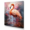 thumbnail image 2 of Designart "Coral Flamingo Animal Delicate I" Animals Wall Art Print, 2 of 5