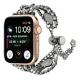 thumbnail image 4 of Chain Bracelet Compatible for Apple Watch Band 38mm 40mm 41mm Series 9 8 7 SE 6 5 4 3 2 1, Women Fashion Slim Beaded Bling Watch Band Chain Bracelets Strap, Black, 4 of 5