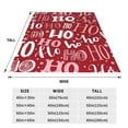 thumbnail image 3 of Zufioo Ho Pattern Funny Christmas Fleece Blanket Queen Size,Plush Bed Blanket,Ultra Soft Throw Blanket,Plush Fuzzy Cozy Blanket Perfect for Bed,Couch-40"x30", 3 of 7