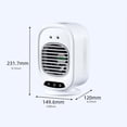 thumbnail image 2 of Mini ventilador de escritorio recargable por USB con aerosol nebulizador, color blanco, 2 of 6