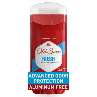 Old Spice Men's Deodorant, Aluminum Free Invisible Solid Stick, High Endurance Fresh, 3.4 oz