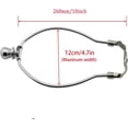thumbnail image 2 of Elegante soporte para pantalla de lámpara con forma de arpa, construcción en forma de U cromada, superficie pulida de metal de alta calidad, resistente a la corrosión y al óxido, rosca de tornillo de, 2 of 5