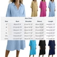 thumbnail image 3 of Makaor Womens Linen Dresses A Line Maxi Dresses Plus Size 3/4 Sleeve Dress Solid Collared Beach Vacation Clothes with Pockets Purple L, 3 of 6