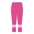 thumbnail image 6 of Ruyang Capri Leggings for Girls Lace Trim Stretchy High Waisted Yoga Cropped Tights Summer Kids Lightweight Dance Pants, 6 of 8