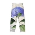 thumbnail image 4 of Goofa Vintage Flower Printed Soft Pajama Pants for Men, Wide Leg Comfy Casual Lounge Yoga Pants-Medium, 4 of 9