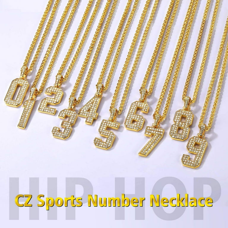 FindChic Cubic Zirconia Gold Necklaces for Mens Women Hip