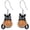 Cat Pumpkin, variant on Wolf Earrings 925 Sterling Silver Halloween Black Moon Dangle Earrings Gothic Jewelry Mountain Earrrings Halloween Jewelry Gift for Women