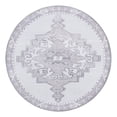 thumbnail image 3 of Unique Loom Timeless Collection Area Rug - Thomas (3' 6" Round white Gray/Gray), 3 of 11