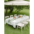 thumbnail image 4 of Outdoor Tablecloth with Umbrella Hole for Patio/Picnic/Party/Camping, Eucalyptus Leaves Waterproof Table Cloth Rectangle Table Cover Washable, Sage Green Plaid Watercolor (60"x 102"), 4 of 8