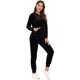 thumbnail image 3 of Conjunto de chándal de terciopelo para mujer, sudadera con capucha y cremallera completa, pantalones de chándal largos, ropa deportiva con bolsillos S-XXLL, 3 of 5