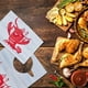 thumbnail image 5 of Baberos desechables SATINIOR 50 unidades Restaurante de Mariscos Blanco Rojo, 5 of 6