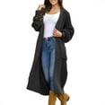 thumbnail image 5 of iHPH7 Long Sweater Cardigan Women Fall Fashion Fall Cardigans for Women Fall Sweaters for Women Casual Outerwear Winter Clothing for Women Casual Outfits for Women Black L, 5 of 9