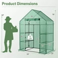 thumbnail image 3 of Costway Portable Mini Walk In Outdoor 4 Tier 8 Shelves Greenhouse, 3 of 10