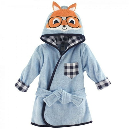 UPC: 0660168570892 | Hudson Baby Infant Boy Cotton Animal Face Bathrobe Nerdy Fox 0-9 Months