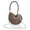 Dark Brown, variant on Bohemian Style Crocheted Seashell Crossbody Bag, Hand-woven Ocean Shell Handbag with Pearl Chain Shoulder Strap, Suitable for Summer Beach Vacation Handbag (Blue)