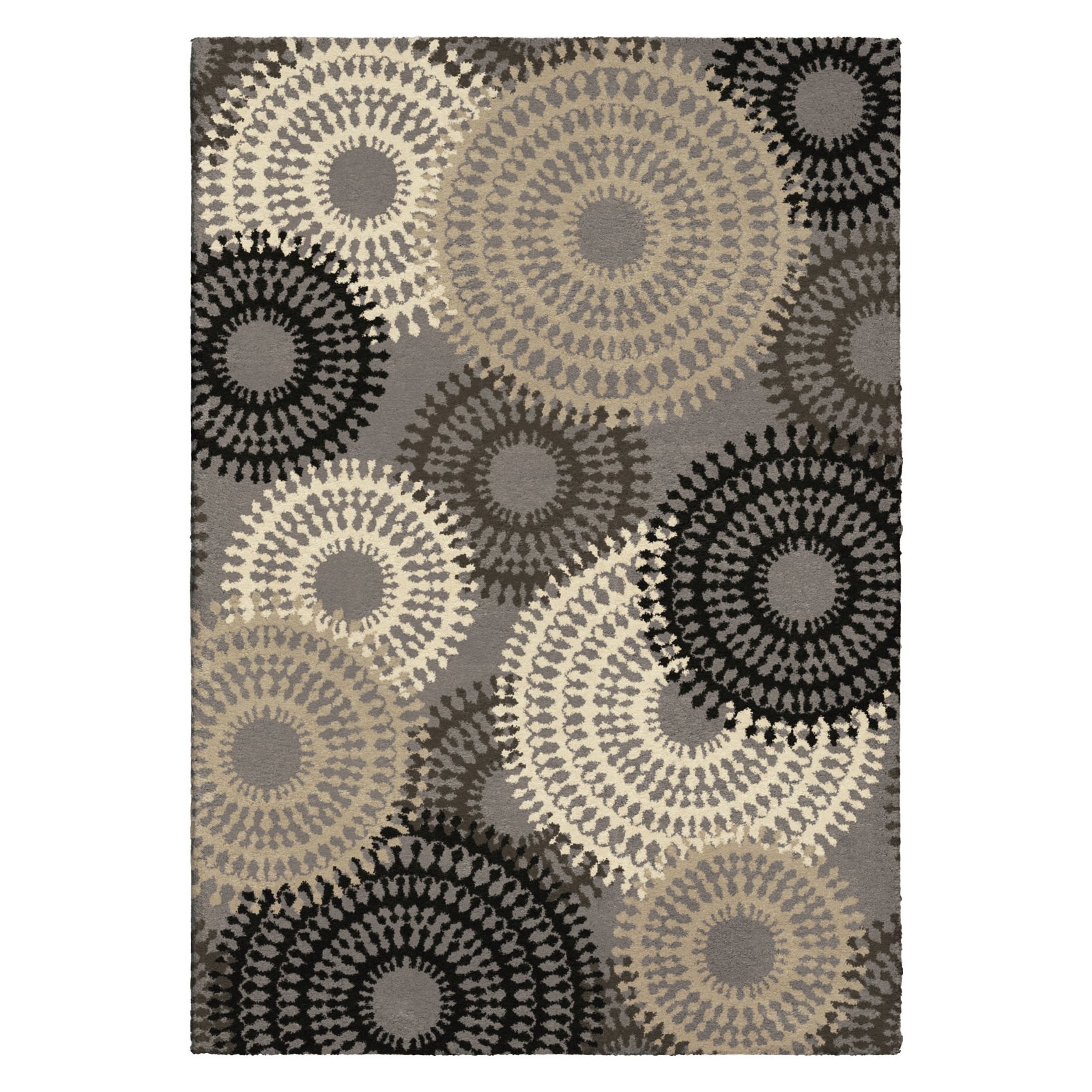 Better Homes & Gardens Taupe Ornate Circles Area Rug - image 2 of 8