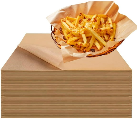 NOGIS 100 Count Wax Paper Sheet for Food 10×10"Sandwich Wrapping Paper Parchment Paper Sheets Basket Liners Microwave Oven, Frying Pan, Oil-proof Air Fryers