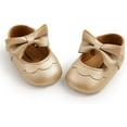 thumbnail image 4 of Baby Girl Mary Jane Flats Shoes Non Slip Soft Sole Infant Toddler First Walker Wedding Princess Dress Crib Shoes, 4 of 6