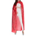 thumbnail image 4 of Cloak Sequin Cape for Women & Men Shiny Glitter Cloak for Party Event Mardi Gras Outfits (RD1 One Size), 4 of 5