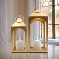 thumbnail image 6 of HOSLEY Decorative Gold Metal Lanterns, Set of 2, Modern Style for Home Decor, Weddings, Parties, Spa, Gifts, 6 of 6