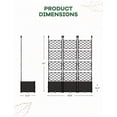 thumbnail image 3 of Home Plastic Plant Box with Metal Trellis, Raised Garden Bed with Trellis Planter for Climbing Plant Outdoor Raised Planter Box Privacy Screen for Patio Balcony,Planter Box for Backyard Patio, 3 of 7