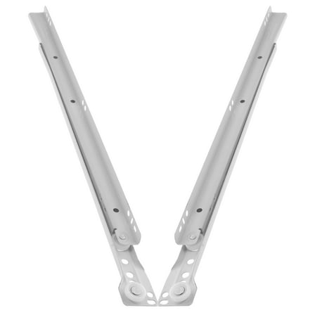 KONTONTY 2Pcs Kitchen Drawer Slides Bottom Mount Cold Rolled Steel Replacement Drawer Tracks White for Homeowners