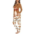 thumbnail image 2 of FKELYI Christmas Reindeer Women Pajamas 2pcs Leisure Cartoon Print Long Sleeve Pj Size S Stretchy Sleepwear for Women Pajama Set,Christmas Gift, 2 of 5