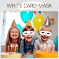 thumbnail image 3 of 40pcs Masquerade White Mask Blank Eye Mask Diy Paintable Paper Mask Handcraft Half-face Mask, 3 of 9