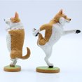 thumbnail image 4 of SPRING PARK 6Pcs Miniature Yoga Dog Figurines Creative Ornament Simulation Decor Display Mold for Gift, 4 of 7