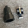thumbnail image 2 of Jinsinto 3 Pin Plug and 3 Female Plug, 2 Pin Electrical Plug Electrical Plug with Rubber Waterproof Electrical Socket Male Plug，black，5.9*3.6，9*5.2cm, 2 of 4