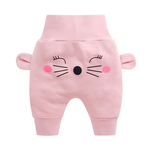 Pantalones de bebé de primavera y otoño, pantalones grandes de PP para niños y niñas, pantalones de protección abdominal de cintura alta para bebés, pantalones casuales para niños
