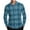 Blue, variant on Men's Lapel Plaid Button Down Shirts Regular Fit Long Sleeve Casual Business Shirts Red