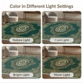thumbnail image 7 of ODIKA 8'x10' Washable Area Rug Non-Slip Chair-Friendly Mat Graphic Seal Men Laurel Border Statement Funky Bathroom Designer for Dining Room, Large Office, Lounge, 7 of 7