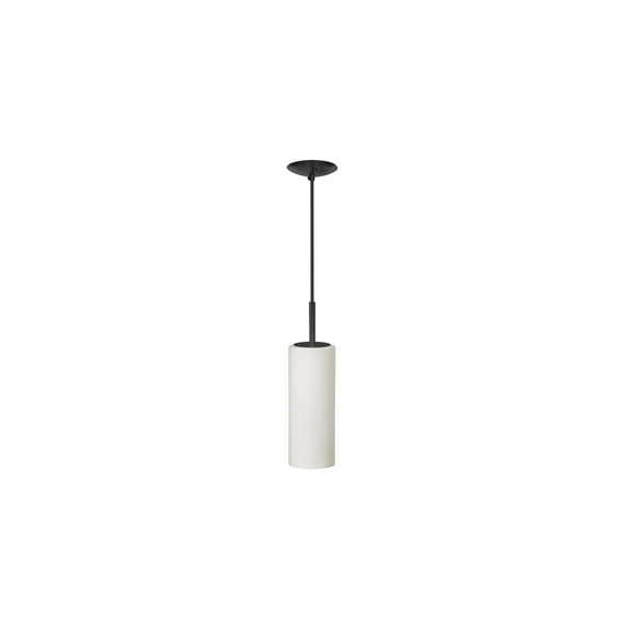 Homestock Nordic Haven 1 Light Incandescent Pendant, Matte Black W/ White Glass