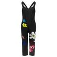 thumbnail image 1 of Ichuanyi Womens Fashion Pants Overalls Rompers Printed Buttons Suspender Jumpsuit, 1 of 3