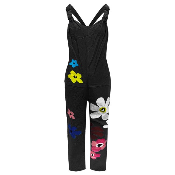 IROINNID Sleeveless Suspender Jumpsuit For Women Ankle-Length Fashion Pants Overalls Rompers Buttons Suspender Jumpsuit