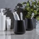 thumbnail image 4 of Juego de 2 soportes para cepillos de dientes de cerámica, negro mate, soporte para pasta dental y tazas de enjuague bucal reutilizables para baño y recámara, 4 of 4
