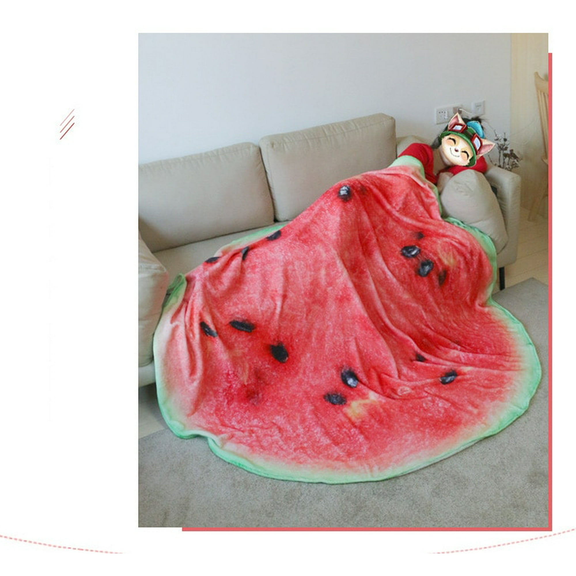 100 150cm Watermelon Blanket Soft Warm Flannel Blankets Round Thicken Blankets Tv Nap Wrap Travel Home Blankets Funny Flannel Blanket Walmart Canada