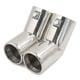 thumbnail image 1 of 6cm Boquilla Doblado Tubo Cola de Escape Doble Acero Inoxidable para Passat, 1 of 3