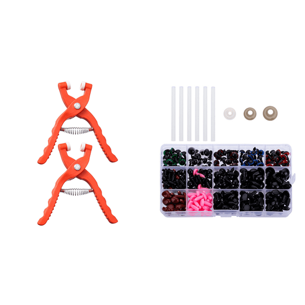 Herramienta Auxiliar para Ojos Seguridad Crochet Ganchillo (2 Piezas)
