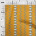 thumbnail image 1 of oneOone Tissu Popeline de Coton Chevron Ikat Décor Tissu Imprimé BTY 56 Pouces de Large, 1 of 4